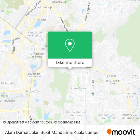 Alam Damai Jalan Bukit Mandarina map