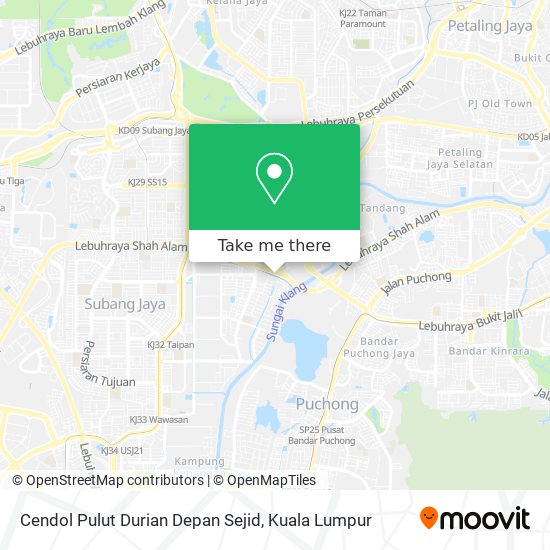 Cendol Pulut Durian Depan Sejid map