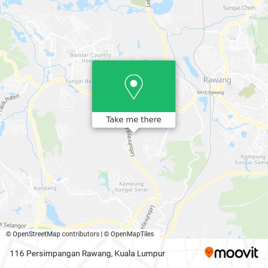 116 Persimpangan Rawang map