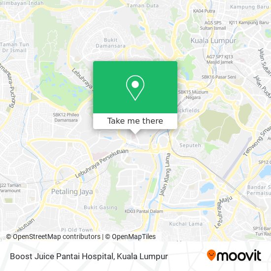 Boost Juice Pantai Hospital map