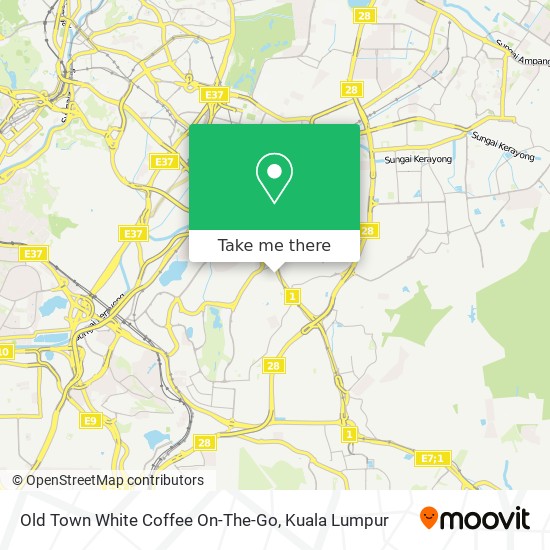 Old Town White Coffee On-The-Go map