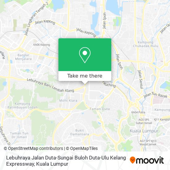 Lebuhraya Jalan Duta-Sungai Buloh Duta-Ulu Kelang Expressway map