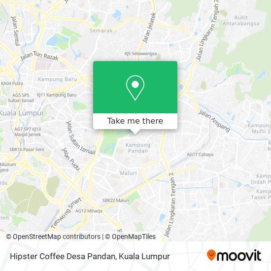Hipster Coffee Desa Pandan map