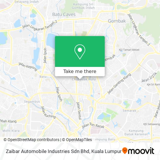 Peta Zaibar  Automobile Industries Sdn Bhd