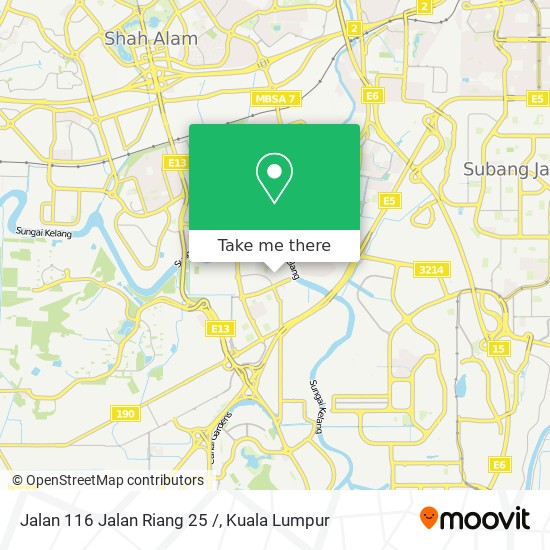 Peta Jalan 116 Jalan Riang 25 /