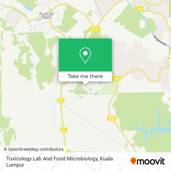 Toxicology Lab And Food Microbiology map