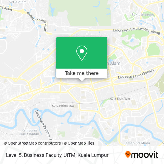 Level 5, Business Faculty, UiTM map