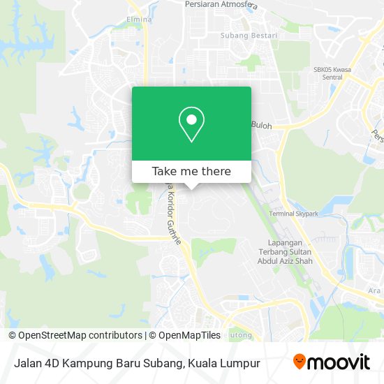 Peta Jalan 4D Kampung Baru Subang