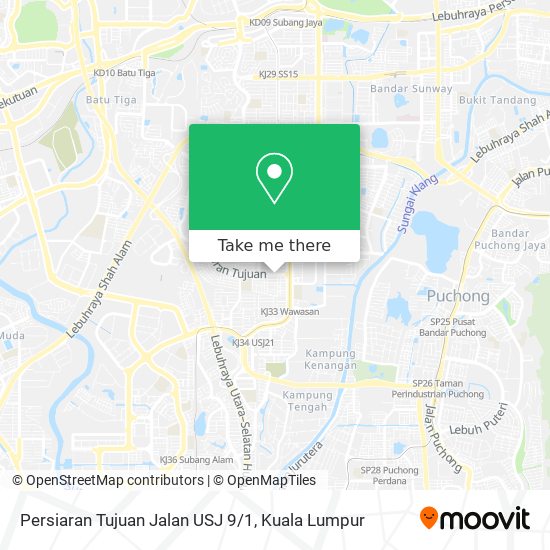 Persiaran Tujuan Jalan USJ 9/1 map