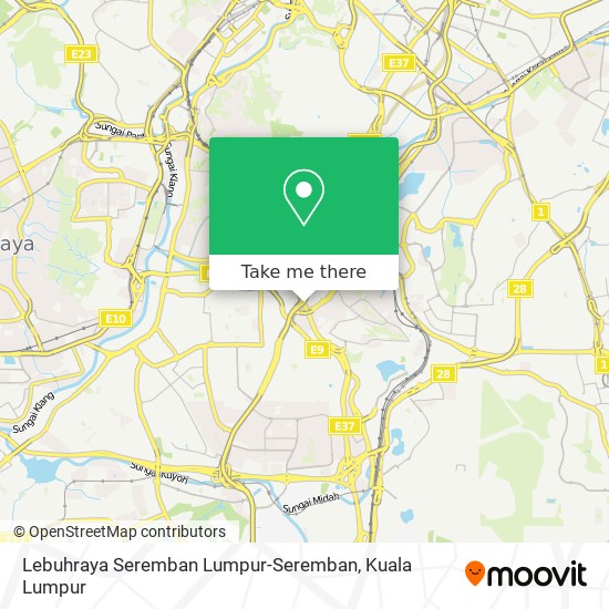 Lebuhraya Seremban Lumpur-Seremban map