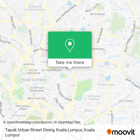 Peta Tapak Urban Street Dining Kuala Lumpur