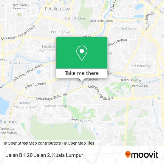 Peta Jalan BK 20 Jalan 2