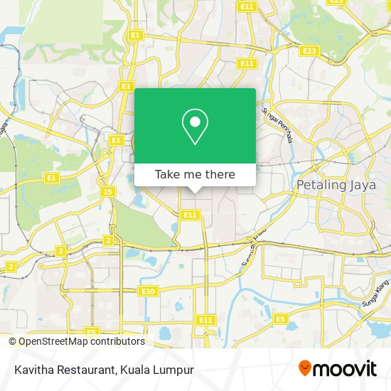 Kavitha Restaurant map