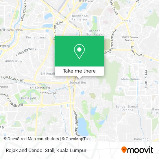 Rojak and Cendol Stall map