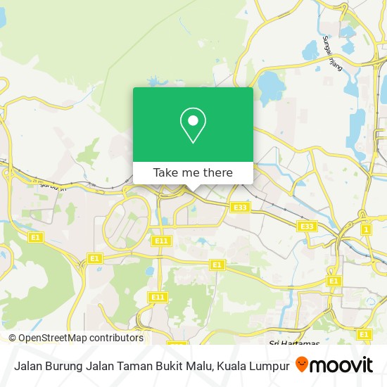 Peta Jalan Burung Jalan Taman Bukit Malu