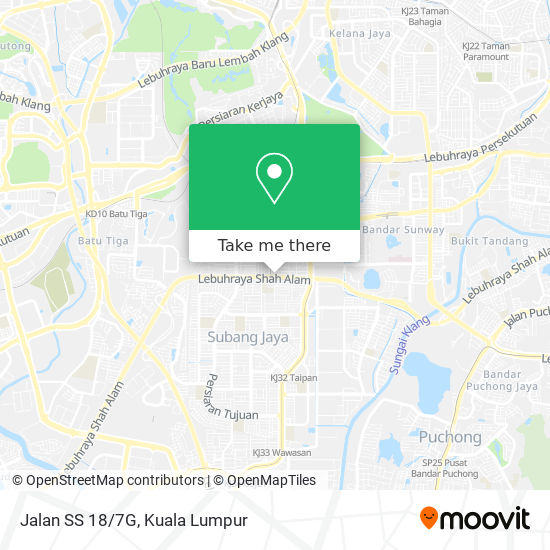 Jalan SS 18/7G map