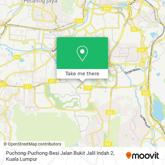 Puchong-Puchong-Besi Jalan Bukit Jalil Indah 2 map