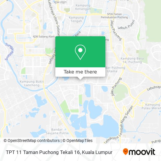 TPT 11 Taman Puchong Tekali 16 map