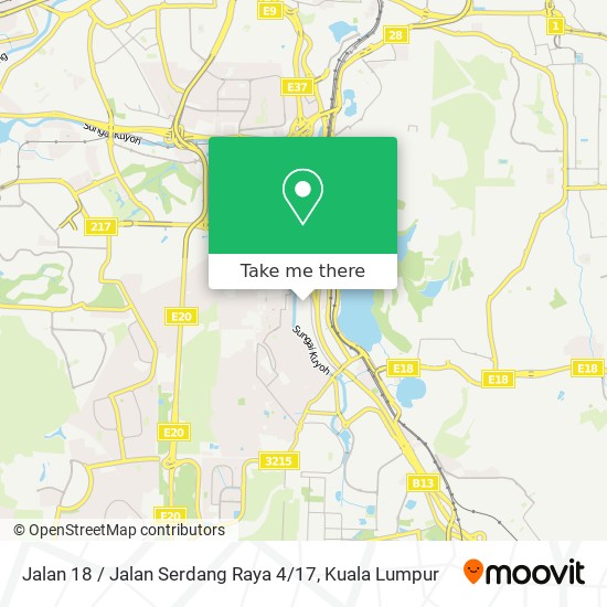 Jalan 18 / Jalan Serdang Raya 4 / 17 map