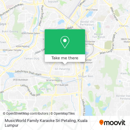 MusicWorld Family Karaoke Sri Petaling map