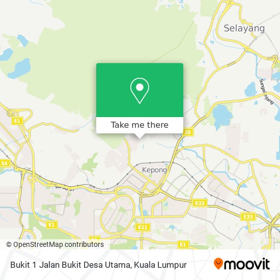 Peta Bukit 1 Jalan Bukit Desa Utama