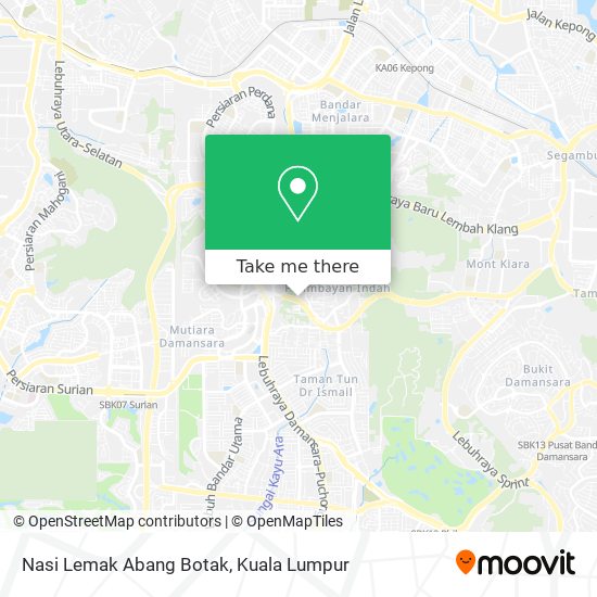 Nasi Lemak Abang Botak map