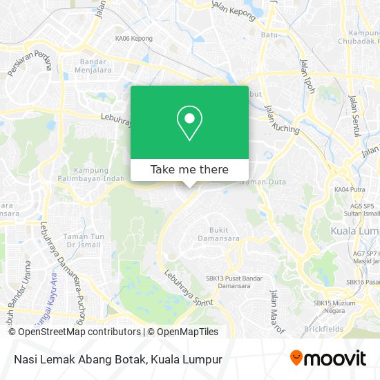 Nasi Lemak Abang Botak map