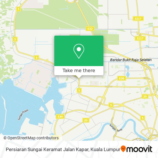 Persiaran Sungai Keramat Jalan Kapar map