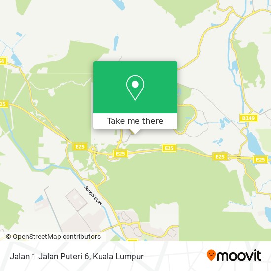 Jalan 1 Jalan Puteri 6 map