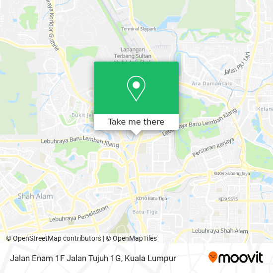 Peta Jalan Enam 1F Jalan Tujuh 1G