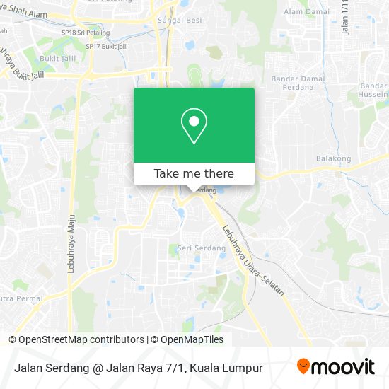 Jalan Serdang @ Jalan Raya 7/1 map