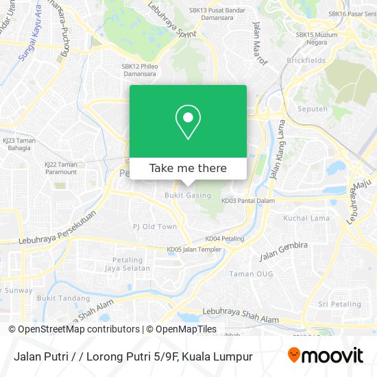 Peta Jalan Putri / / Lorong Putri 5 / 9F