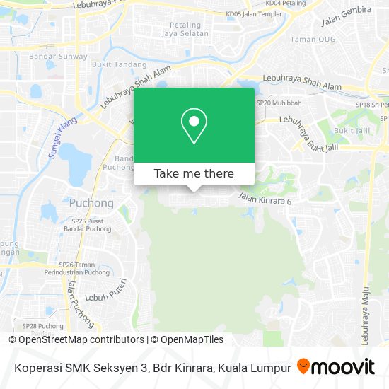 Koperasi SMK Seksyen 3, Bdr Kinrara map