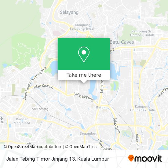 Peta Jalan Tebing Timor Jinjang 13