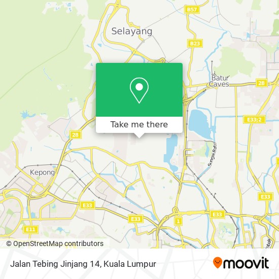 Jalan Tebing Jinjang 14 map