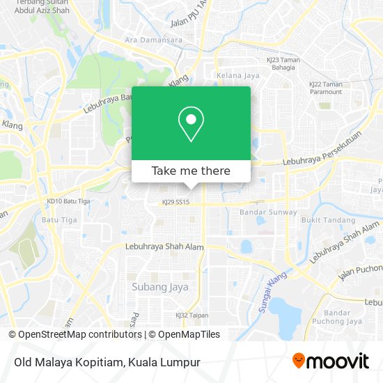 Old Malaya Kopitiam map