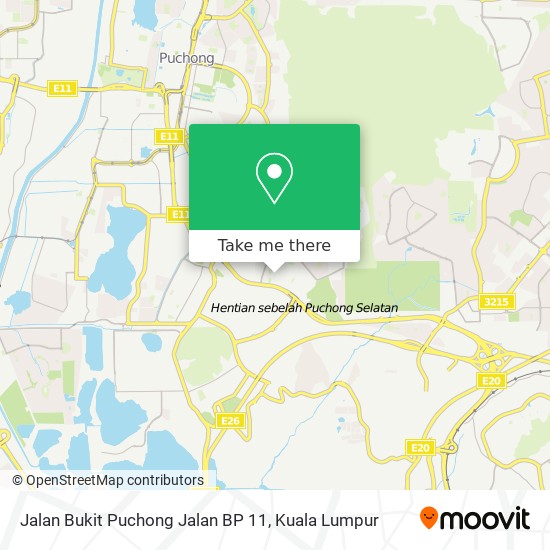 Jalan Bukit Puchong Jalan BP 11 map