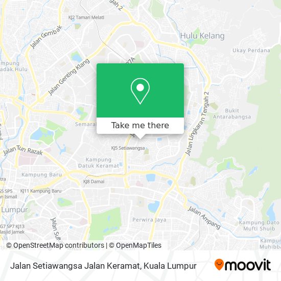 Peta Jalan Setiawangsa Jalan Keramat