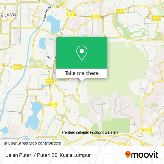 Jalan Puteri / Puteri 20 map