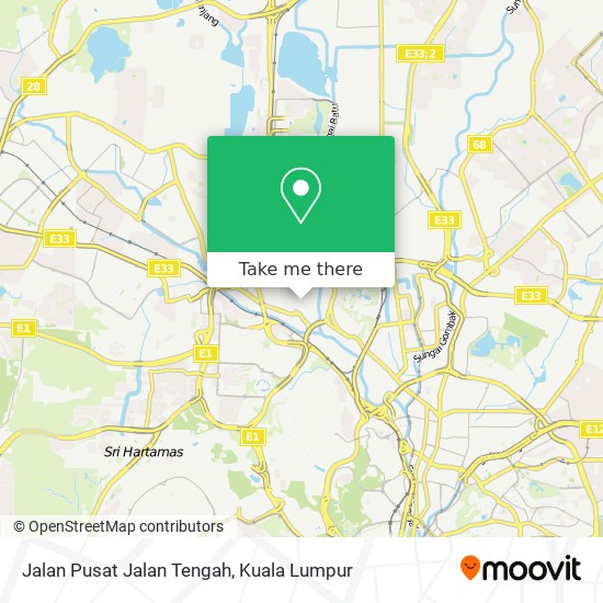 Jalan Pusat Jalan Tengah map