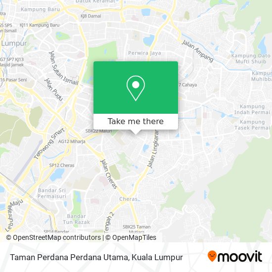 Peta Taman Perdana Perdana Utama