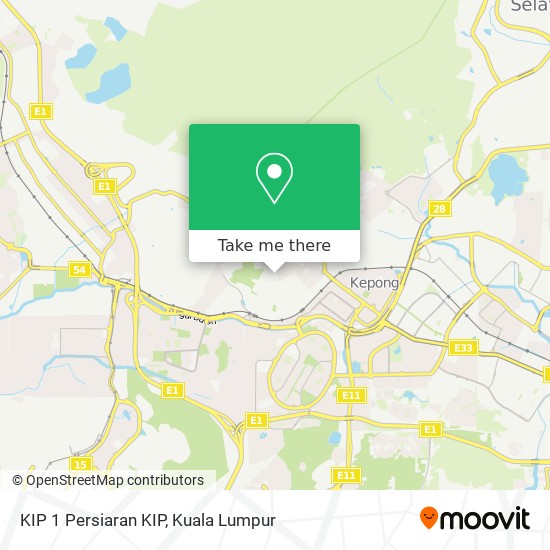 KIP 1 Persiaran KIP map