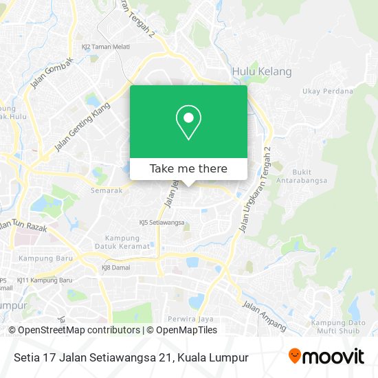 Peta Setia 17 Jalan Setiawangsa 21