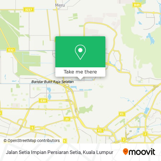 Jalan Setia Impian Persiaran Setia map