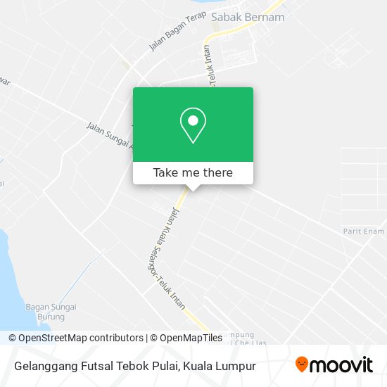 Peta Gelanggang Futsal Tebok Pulai