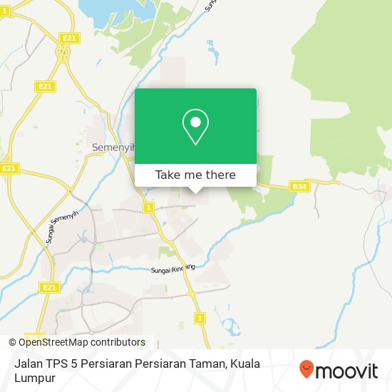 Peta Jalan TPS 5 Persiaran Persiaran Taman, 43500 Semenyih