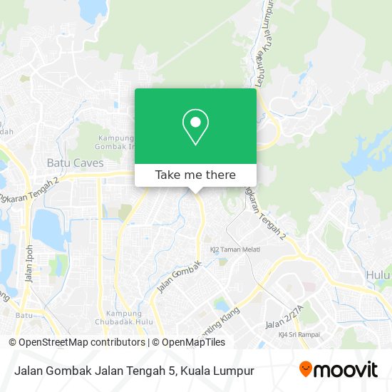 Jalan Gombak Jalan Tengah 5 map