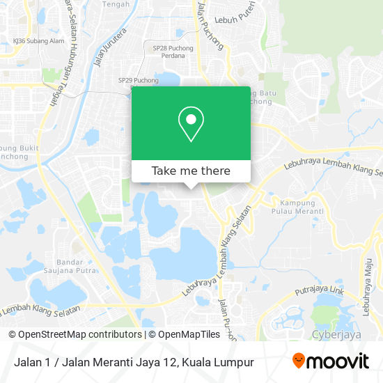 Peta Jalan 1 / Jalan Meranti Jaya 12
