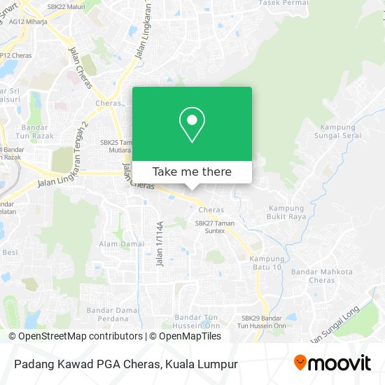 Padang Kawad PGA Cheras map