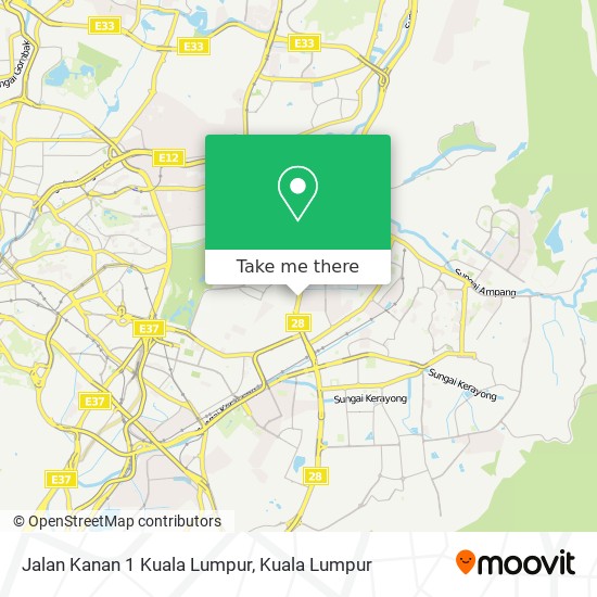 Peta Jalan Kanan 1 Kuala Lumpur